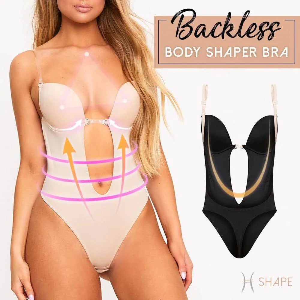 Hooks Body Shaper with Spandex Bra and Double Central Hook Panty Style