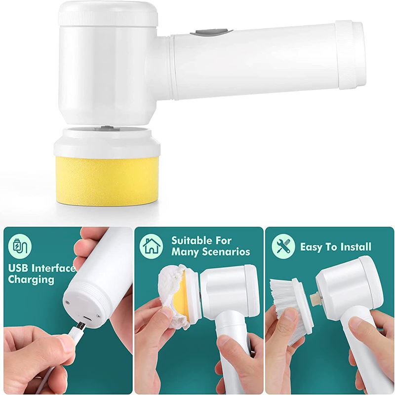 Electric scrubber portable Cleaning Dishwashing Brush USB