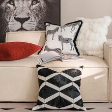 Load image into Gallery viewer, Belle&#39;s MargoParis FineStitch Zebra Cushion Covers