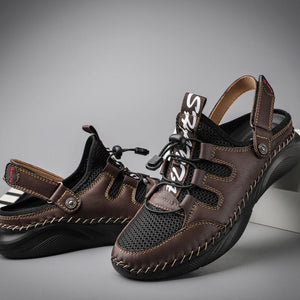 Belle's Mens LussoCali Genuine Leather Sandals