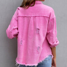 Load image into Gallery viewer, Belle&#39;s VeFleur™ Distressed Breathable Shirt Jacket