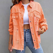 Load image into Gallery viewer, Belle&#39;s VeFleur™ Distressed Breathable Shirt Jacket