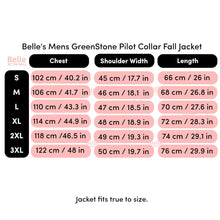 Load image into Gallery viewer, Belle&#39;s Mens GreenStone Pilot Collar Fall Jacket