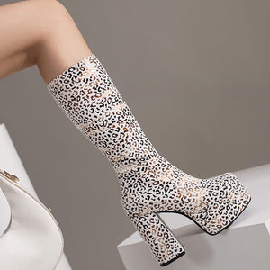 Belle's LoryVon Leopard High-Heeled Boots