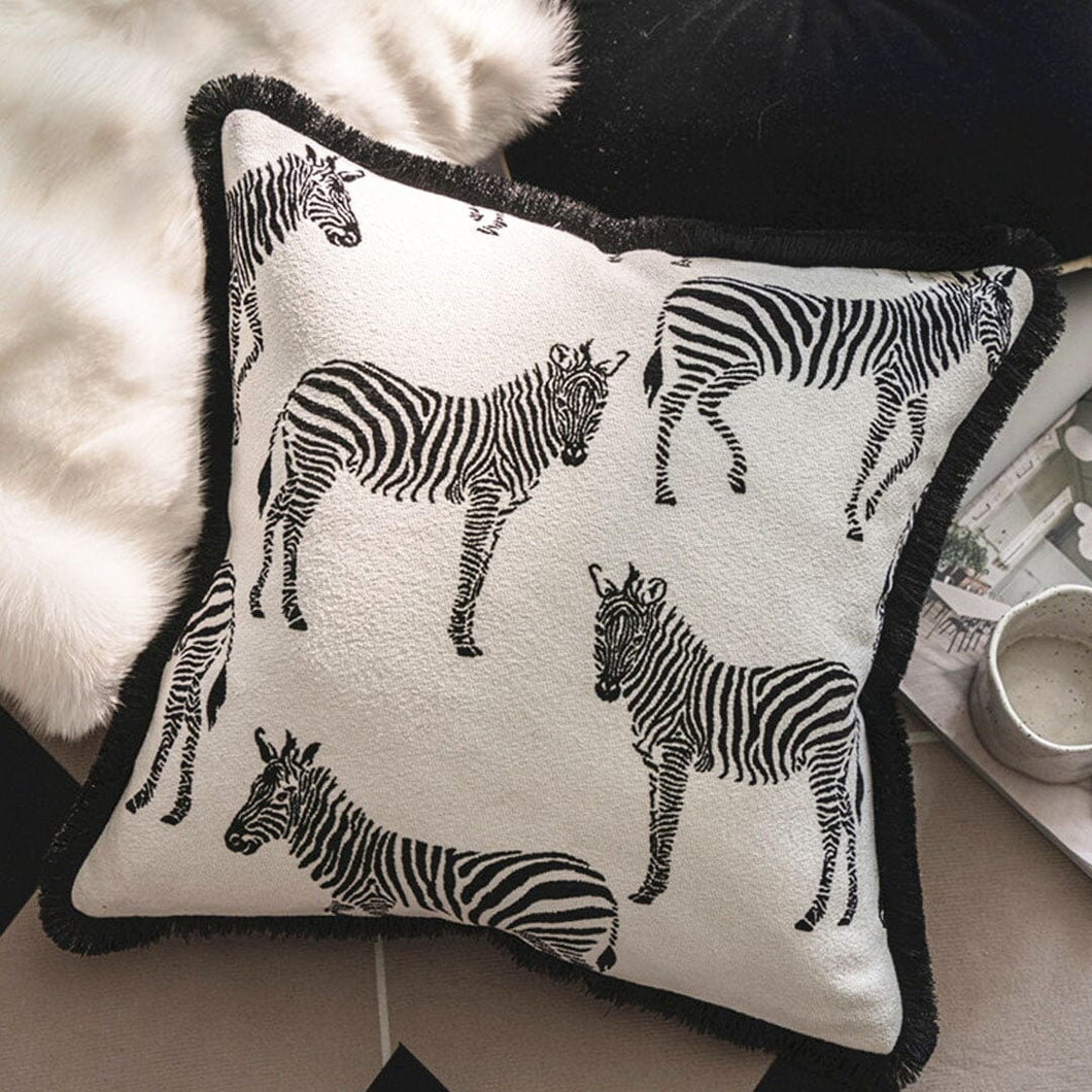 Belle's MargoParis FineStitch Zebra Cushion Covers