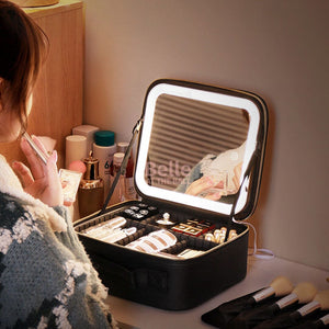 Belle's AvaShine™ LED Travel Makeup Organizer (7 Sections)