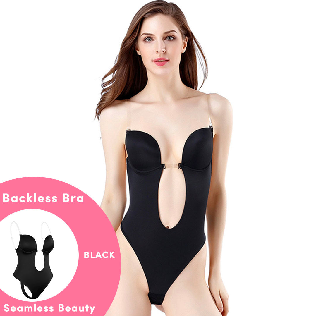 NEHLA Strapless Backless Bras for Women Bodysuit, Seamless Plunge